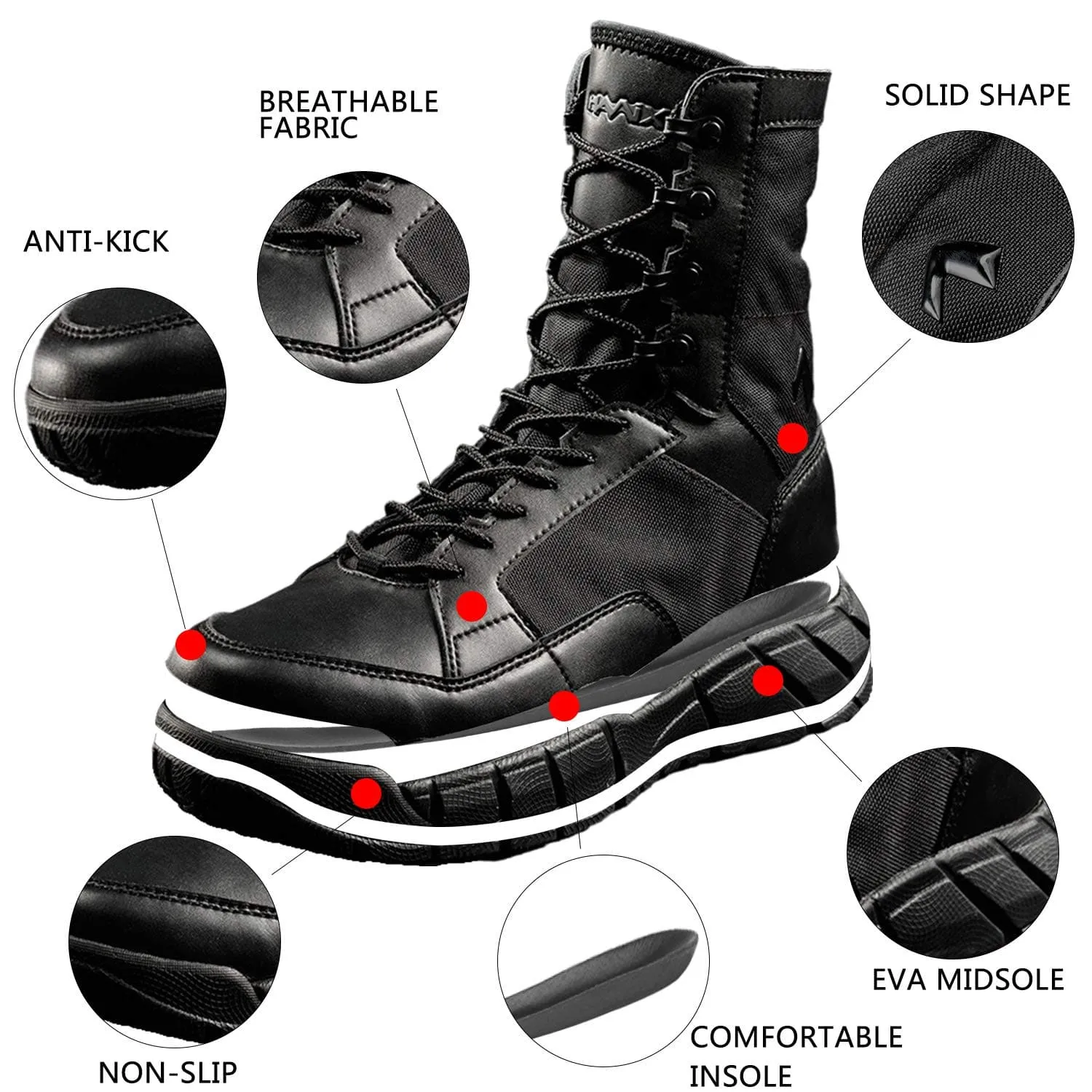 8" Waterproof Boots For Jungle Desert - 208H