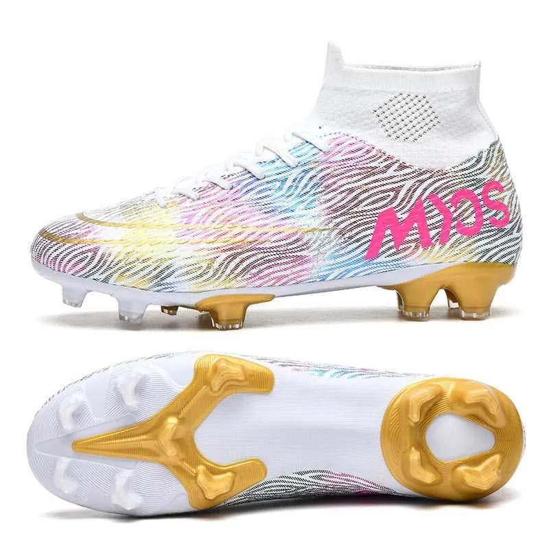 Adult and Kids' Non-Slip High-Top Soccer Cleats for Training