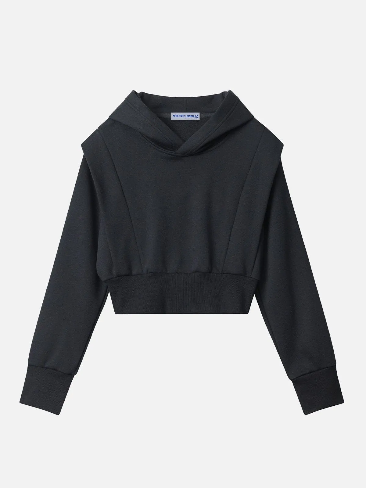 Aelfric Eden Basic Deconstruction Patchwork Crop Hoodie