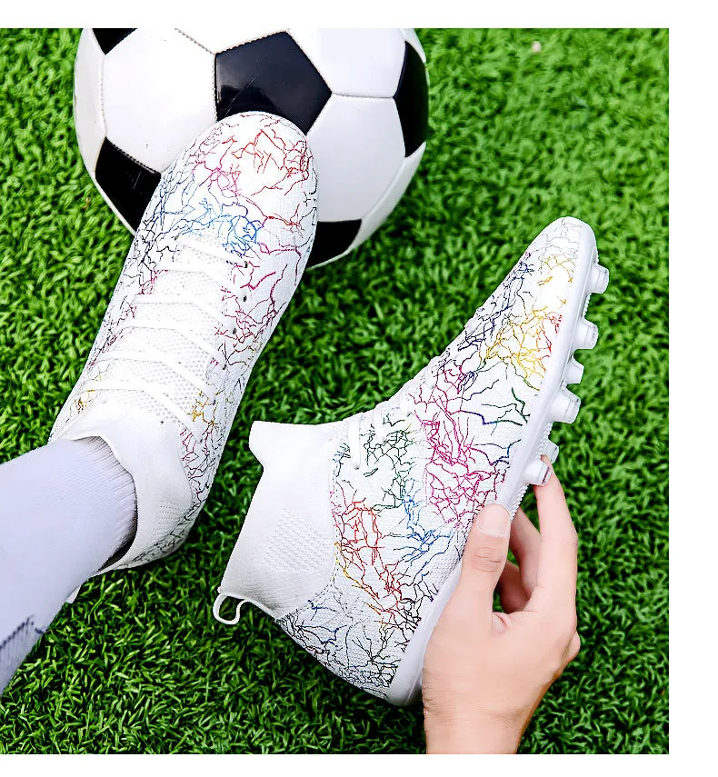 Camouflage High-Top Soccer Cleats for Kids, Factory Direct