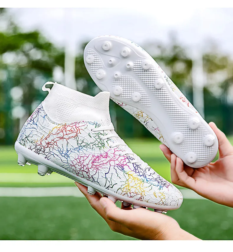 Camouflage High-Top Soccer Cleats for Kids, Factory Direct