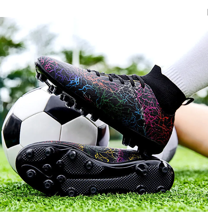 Camouflage High-Top Soccer Cleats for Kids, Factory Direct