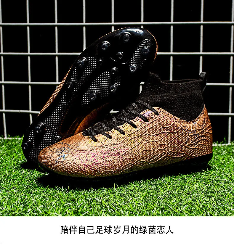 Camouflage High-Top Soccer Cleats for Kids, Factory Direct