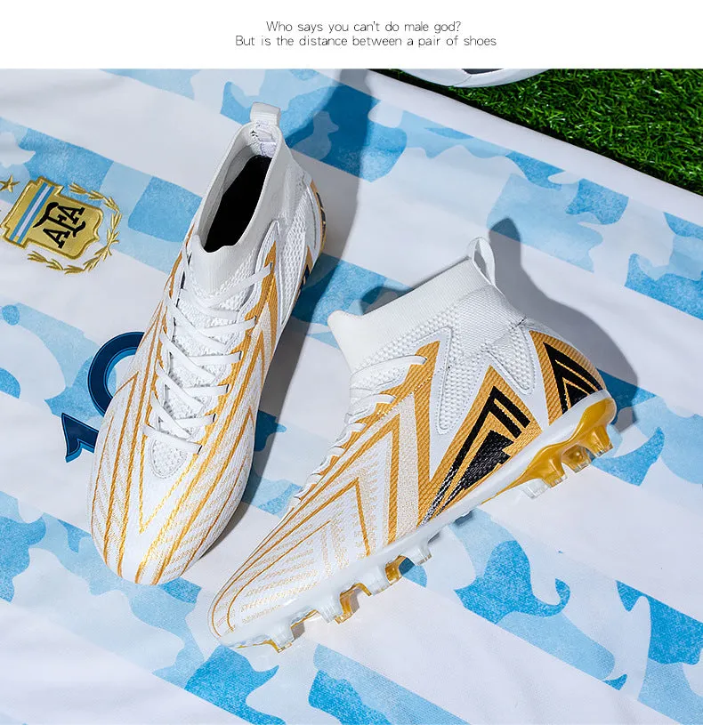 Custom High-Top Soccer Cleats with Logo for Pro Matches