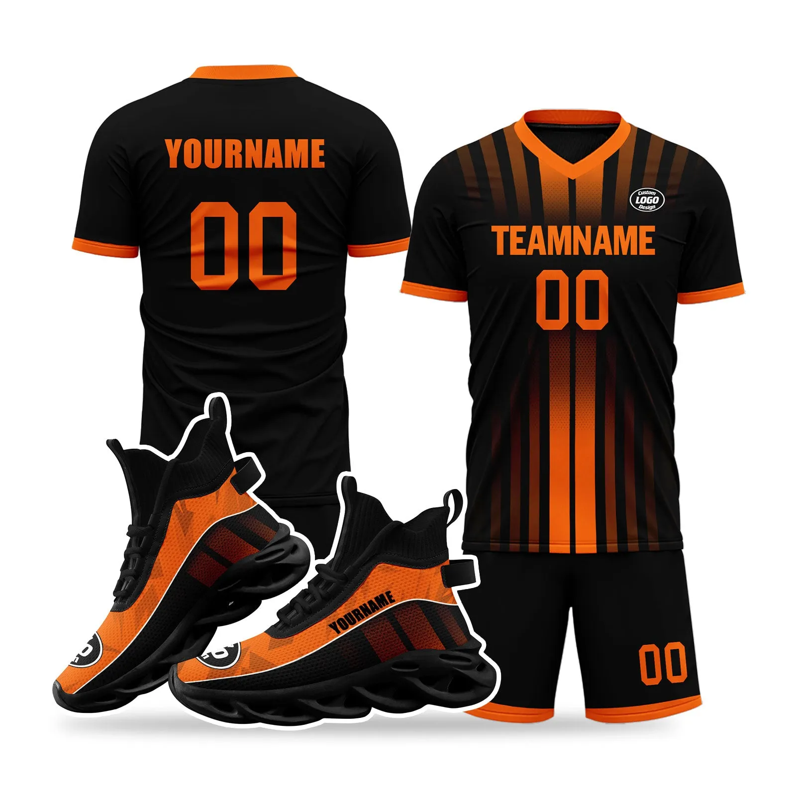 Custom Soccer Uniform Jersey and Maxsoul Shoes Personalized Sneaker Combo ZH-D020159-3