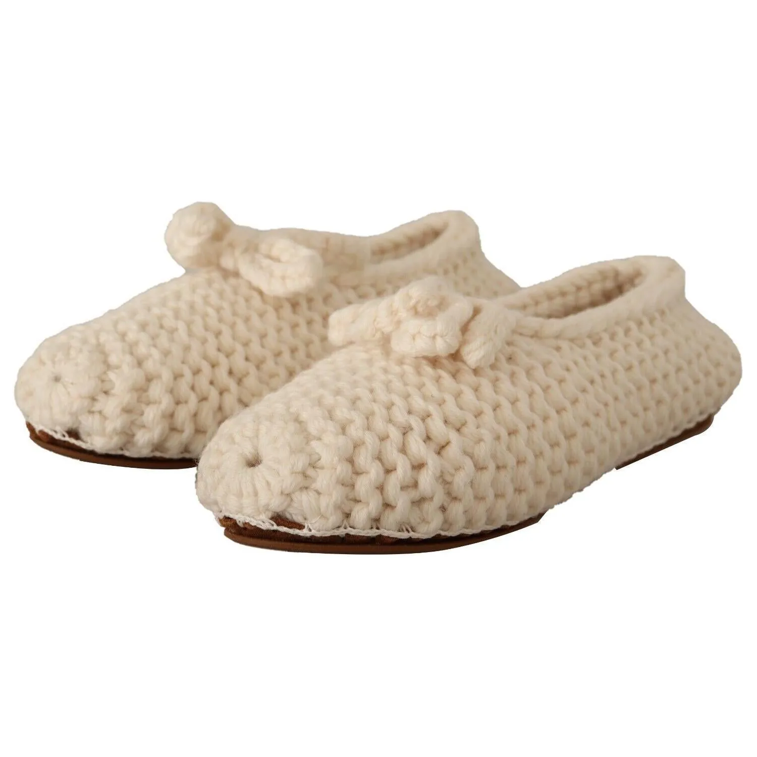 Dolce & Gabbana Chic Wool Knit Ballerina Flats