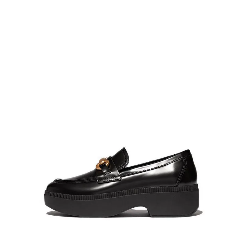 F-Luma Chunky-Snaffle Box-Leather D/Wedge Loafers