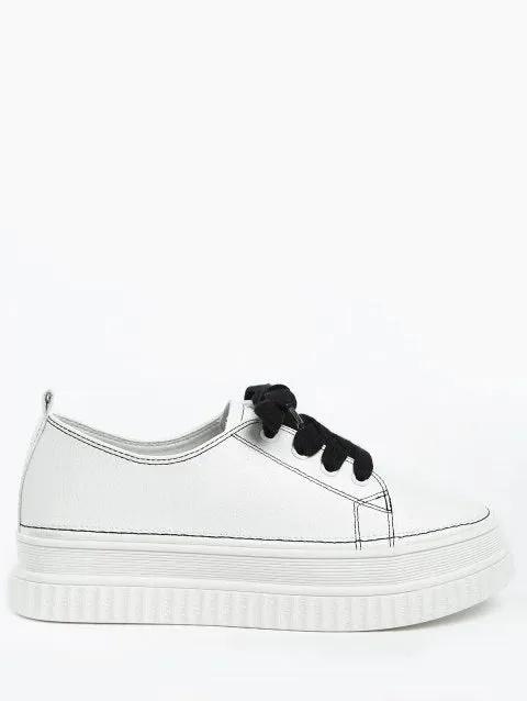 Fashion Block Low Top Platform Sneakers