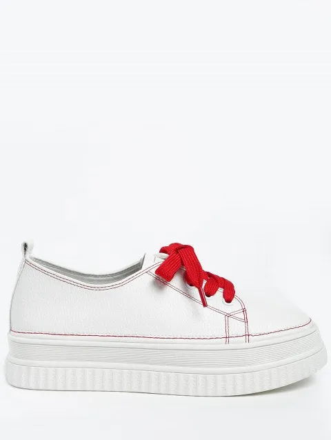 Fashion Block Low Top Platform Sneakers