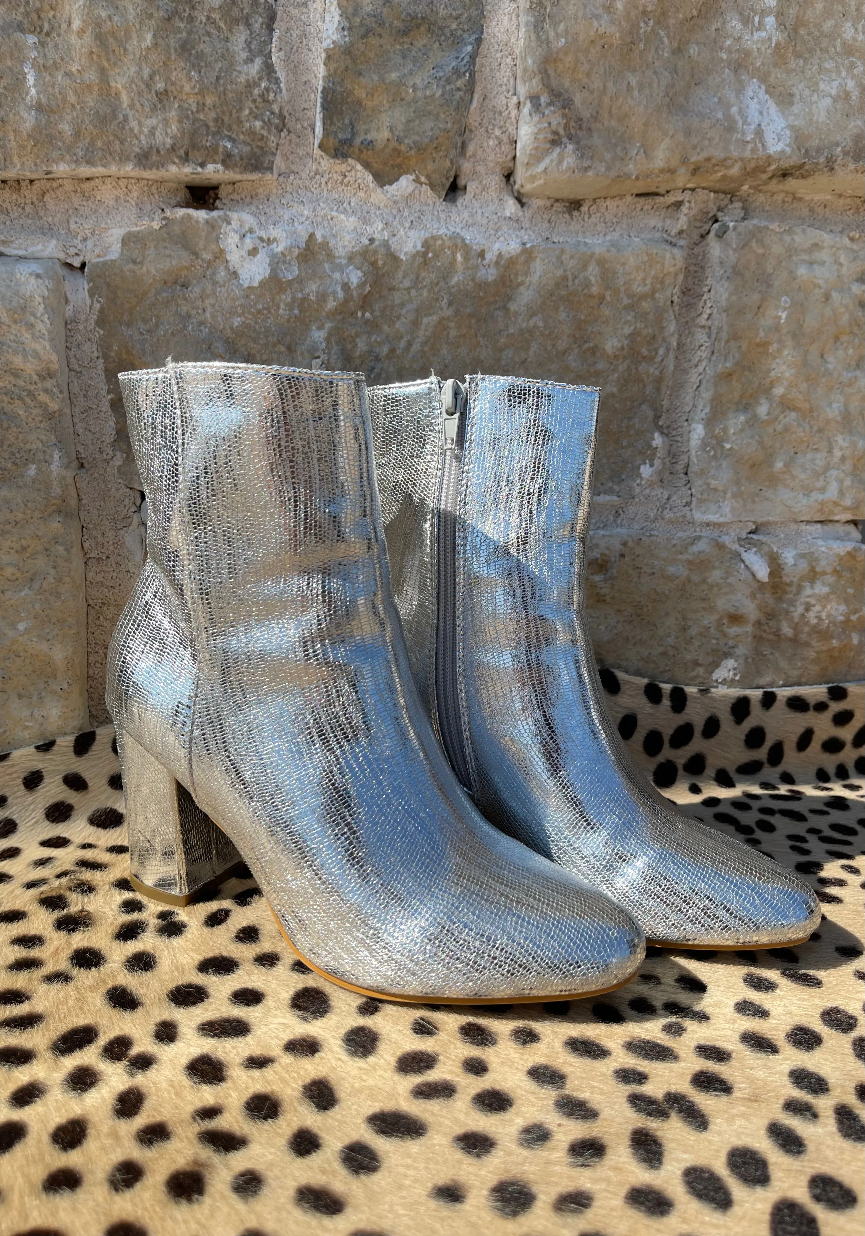 Gia Silver Bootie