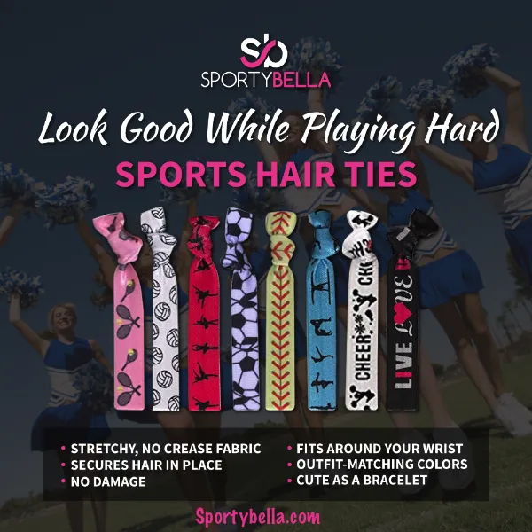 Girls Soccer Hair Ties Set-Multi Colored