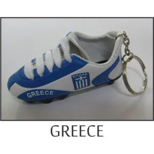 Greece Mini Soccer Shoe Key Chain