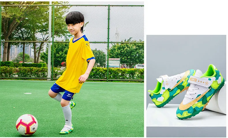 Kids' Soccer Shoes, Magic Tape, Lightweight Training for Youth