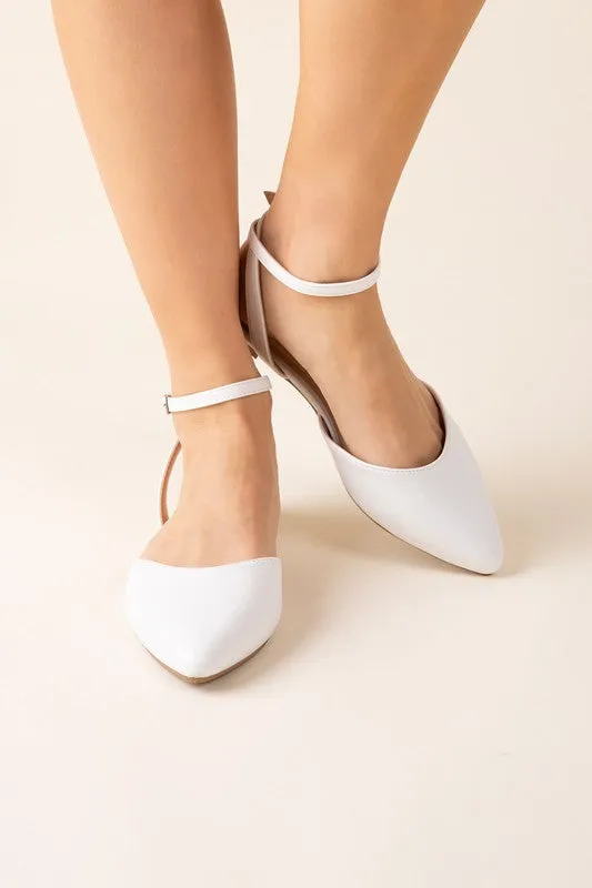 LINDEN-S Ankle Strap Flats