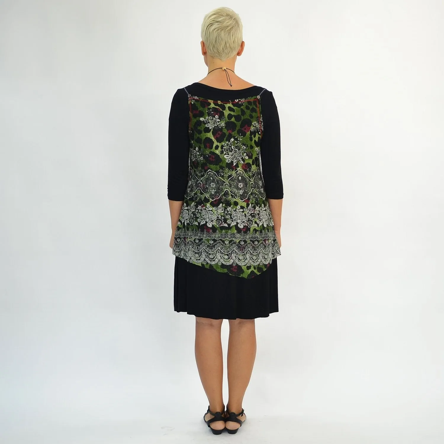 Long Green Floral Tunic