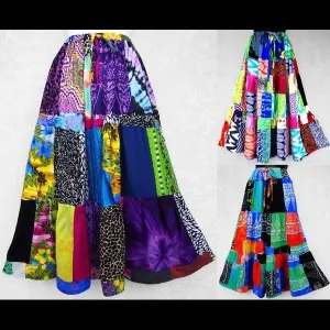 Masala Long Patchwork Skirt