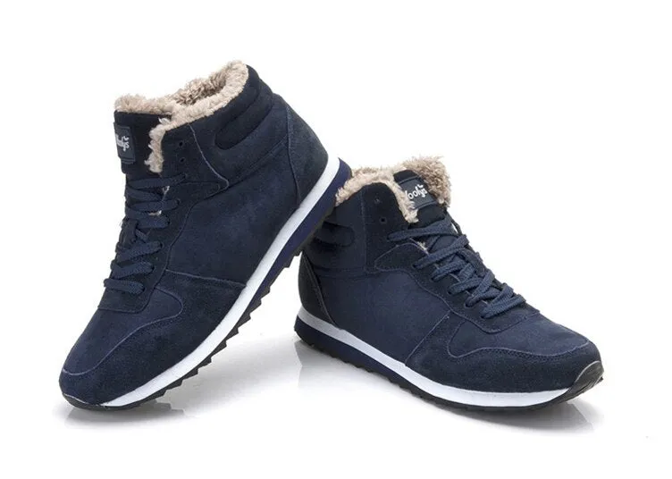 Men's Winter Shoes Fashion Snow Boots Shoes Plus Size Winter Sneakers Ankle Men Shoes - MSWRB50418