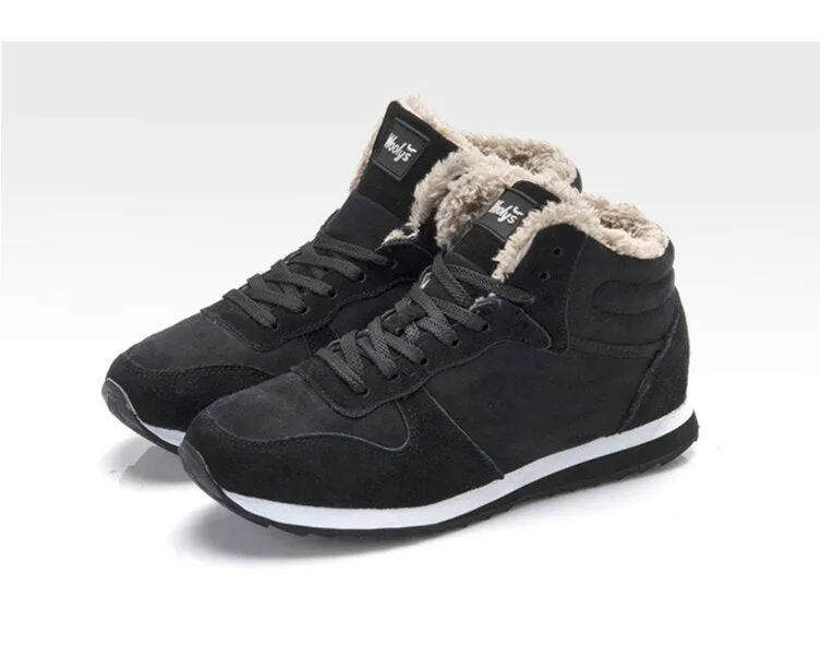 Men's Winter Shoes Fashion Snow Boots Shoes Plus Size Winter Sneakers Ankle Men Shoes - MSWRB50418