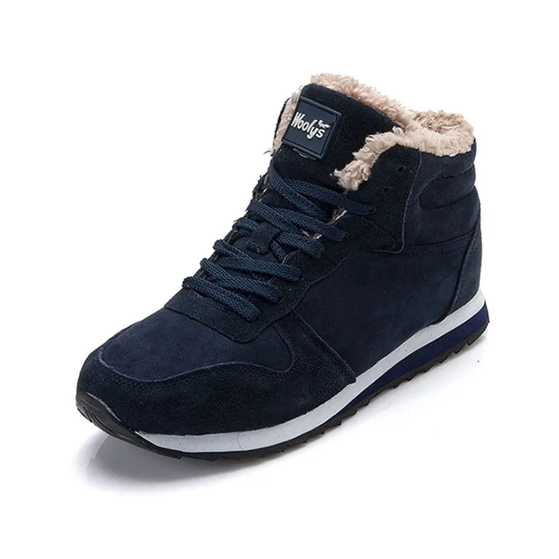 Men's Winter Shoes Fashion Snow Boots Shoes Plus Size Winter Sneakers Ankle Men Shoes - MSWRB50418