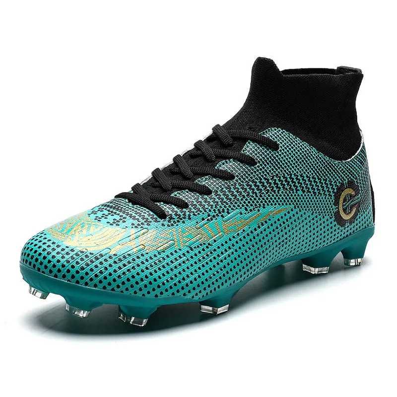 New High-Top Adult and Kids' Soccer Cleats, Training