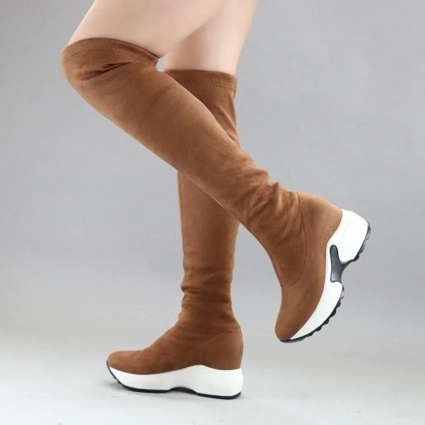 Over the Knee Winter Fabric Boots