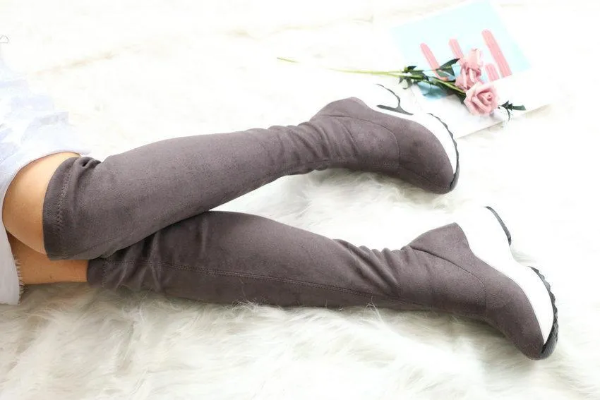 Over the Knee Winter Fabric Boots