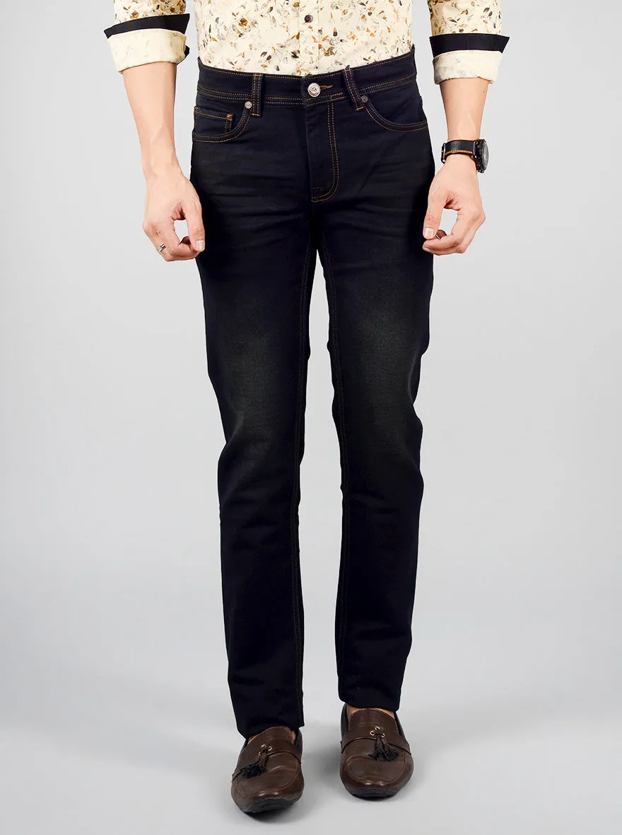 Phantom Black Solid Slim Fit Jeans | JadeBlue