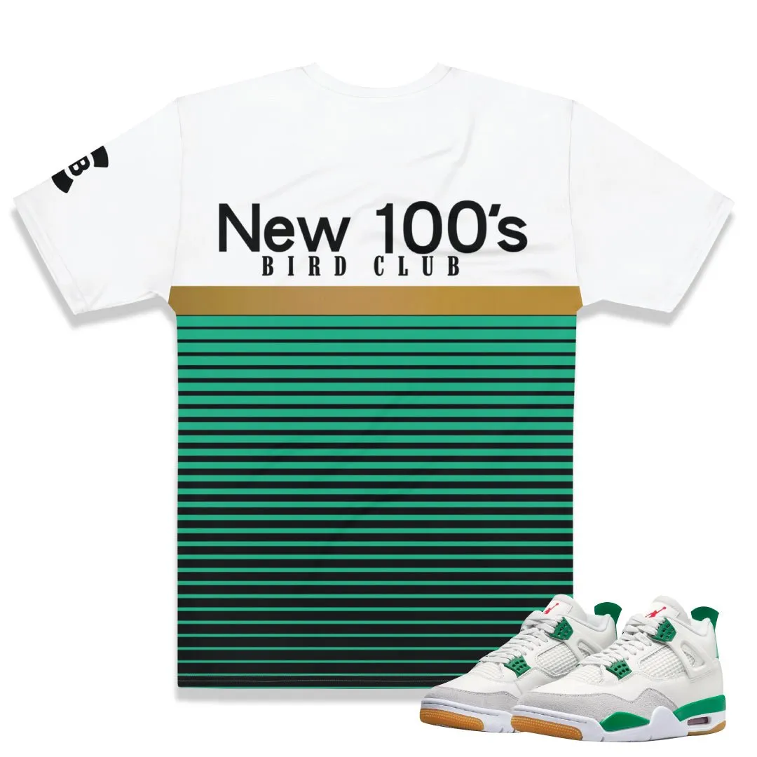 Retro 4 SB Pine Green "All The Smoke New 100's" Shirt