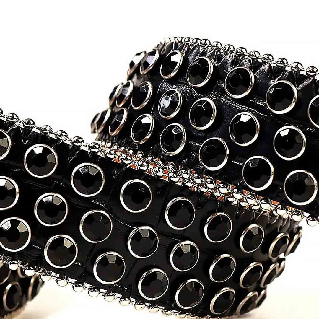 Rhinestone All Black Belt