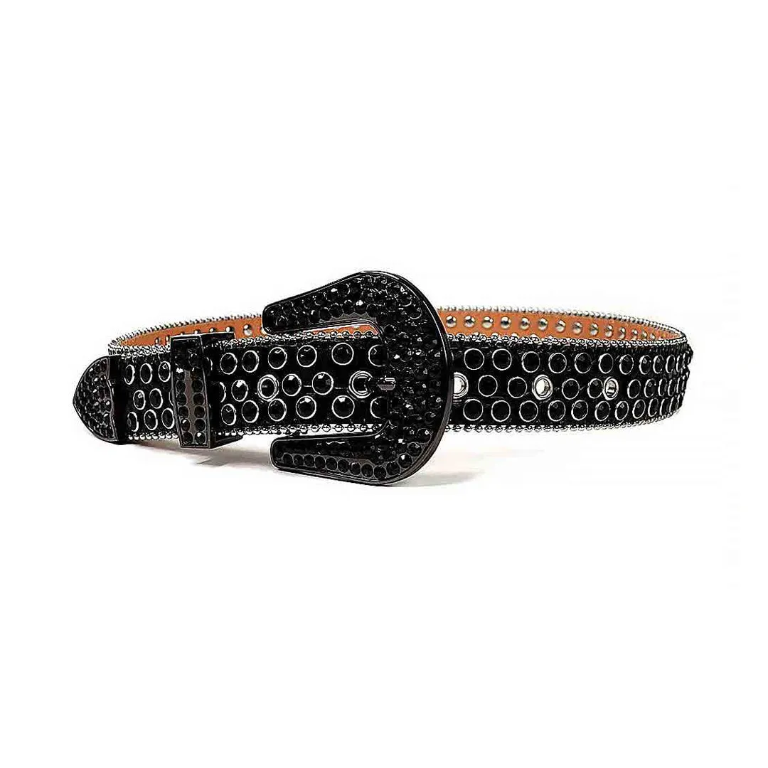 Rhinestone All Black Belt