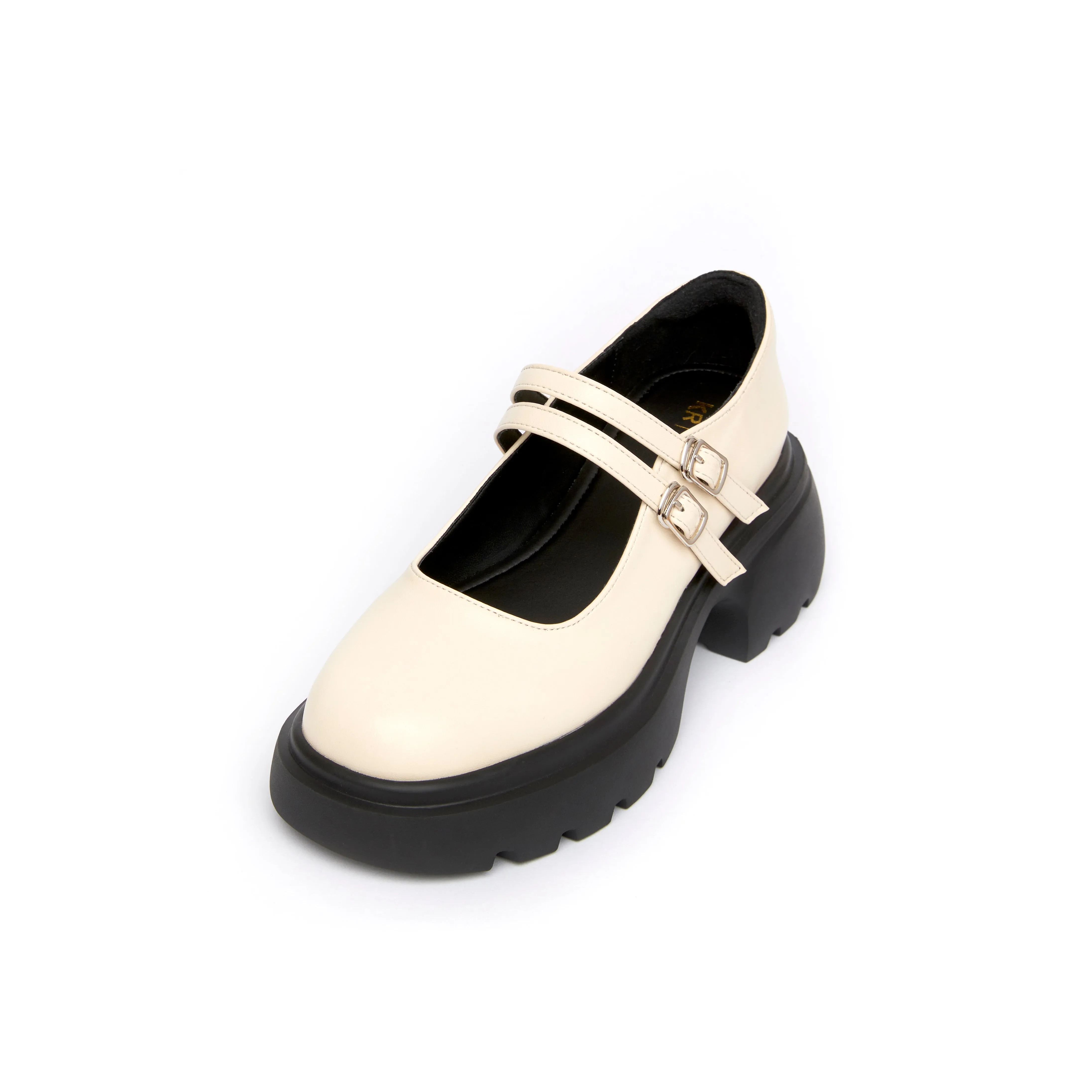 Ribbon Chunky Loafers - Beige (BEI)