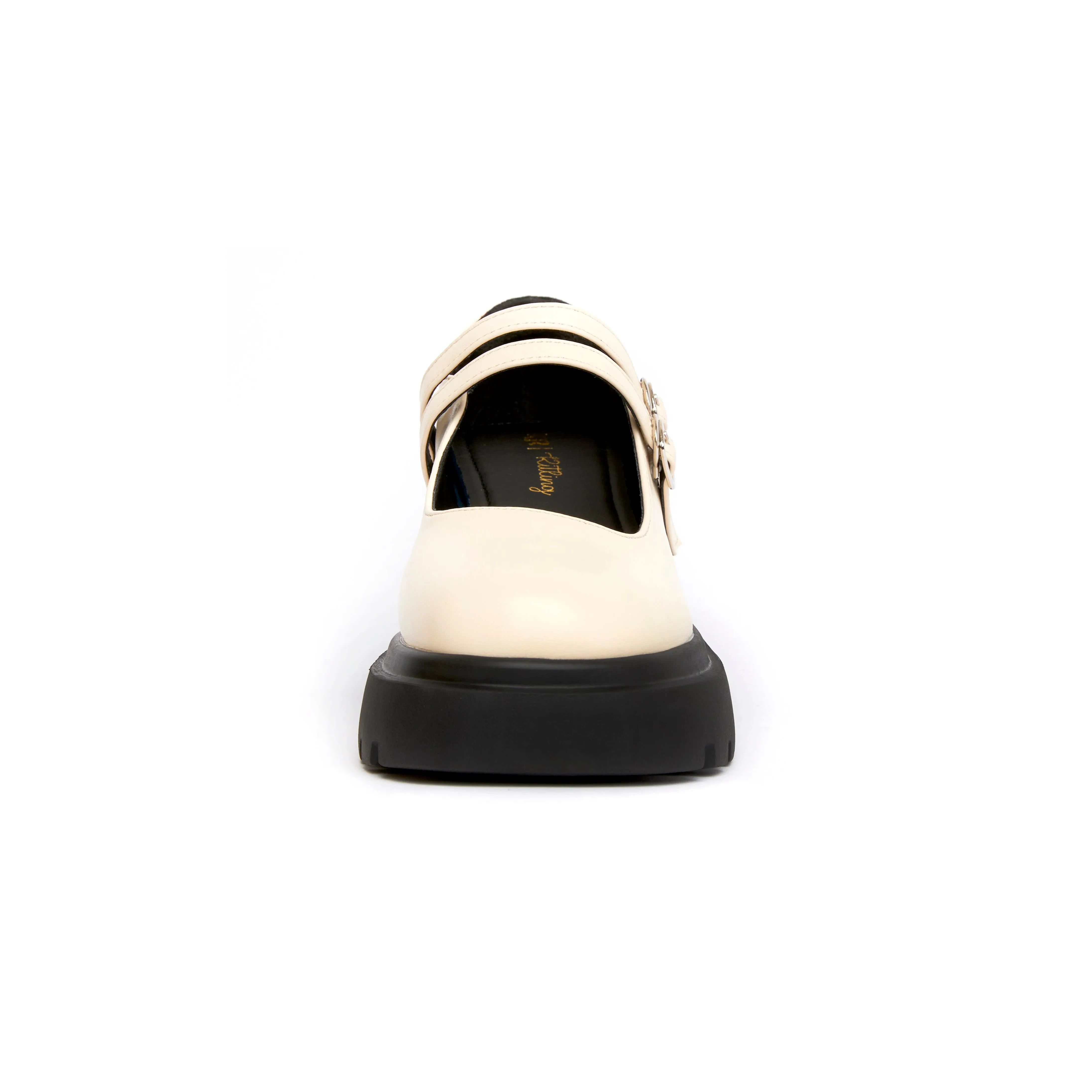 Ribbon Chunky Loafers - Beige (BEI)