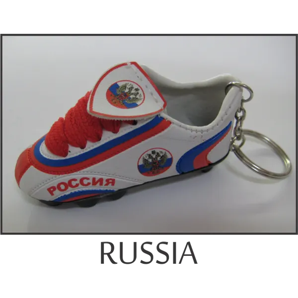 Russia Mini Soccer Shoe Key Chain