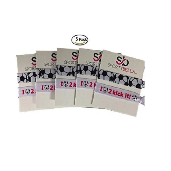 Soccer Hair Ties - Set of 5