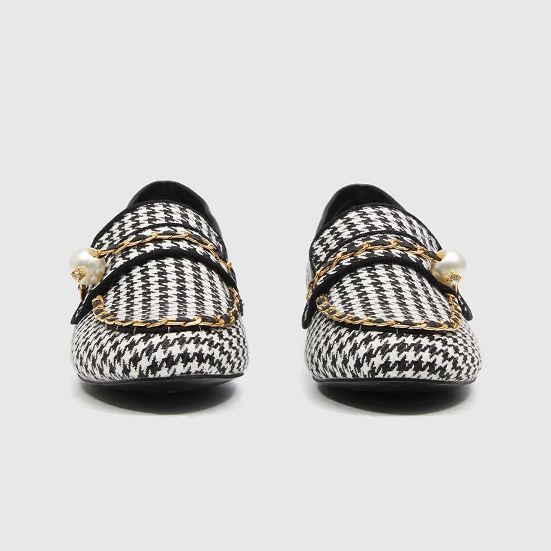 square toe Casual Flats Black