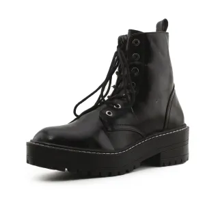 Stradivarius Zipper Laces Combat Boots | 100% Authentic Leather